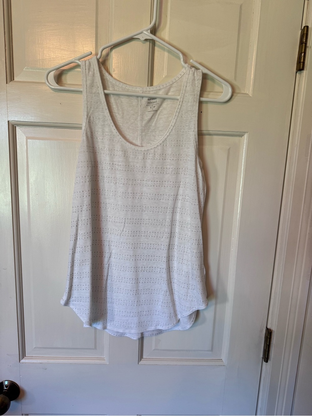 Lightweight White Eyelet Tank Top - Women